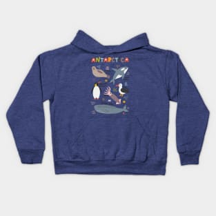 Antarctica Animals Kids Hoodie